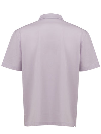 CANALI Polo Canali con zip lilla da uomo