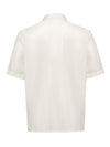 Dior Camicia Mezza Manica con Zip in Bianco con Logo da uomo