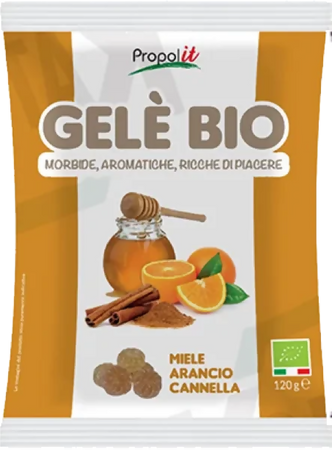 Gelé bio 120g : Propoli, Limone, Camomilla caramelle morbide, aromatiche e ricche di piacere naturale