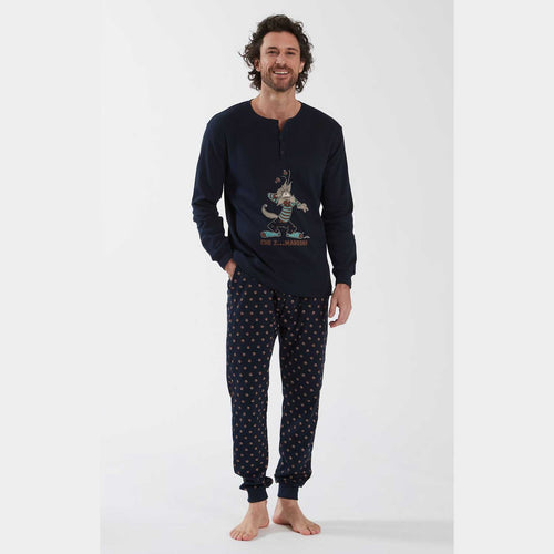 Pigiama Autunno/Inverno Uomo Happy People Marroni