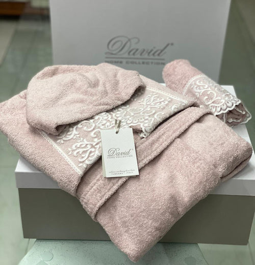 Completo Bagno David Margaret Rosa 5 Pezzi Made in Italy