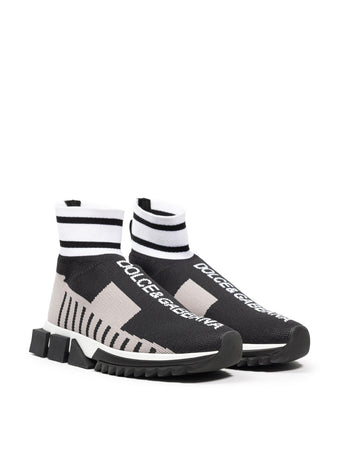 Dolce &amp; Gabbana Sneakers Sorrento alte in maglia elastica da donna