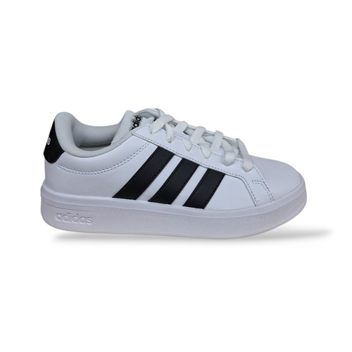 Sneakers ragazzo Adidas Grand Court 3.0 bianco nero pelle