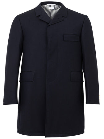 Thom Browne Chesterfield Overcoat Blu da uomo