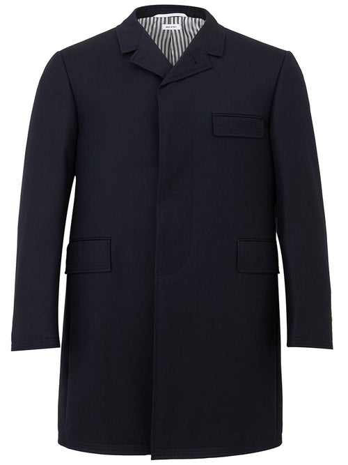 Thom Browne Chesterfield Overcoat Blu da uomo