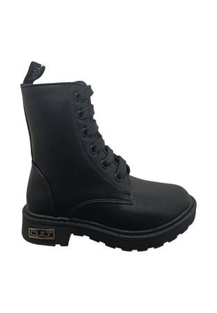 Anfibio bambino Cult Martin nero pelle lacci urban style
