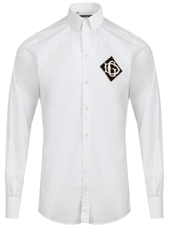 Dolce &amp; Gabbana Camicia con ricamo in rilievoDG da uomo