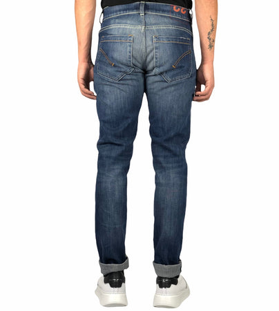 DONDUP pantaloni uomo dondup - pantalone george - blu da uomo