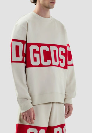 GCDS FELPA BAND LOGO CREWNECK da uomo