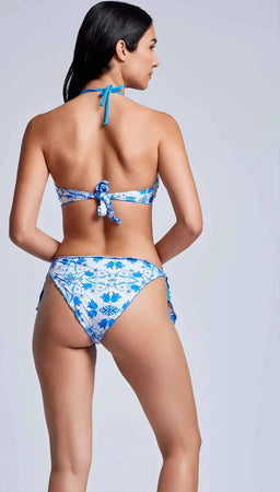 VACANZE-ITALIANE-|-Bikini-fascia-e-slip-Blu-Capri