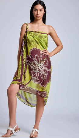 VACANZE-ITALIANE-|-Foulard-pareo-Flora-Lime