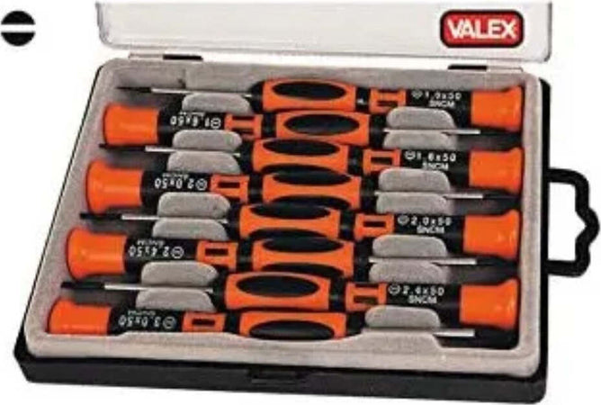 VALEX---8-PEZZI---KIT-IN-VALIGETTA-CACCIAVITI-DI-PRECISIONE-CON-PUNTA-FLAT