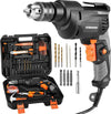 Valigetta-Attrezzi-27pz-+-Trapano-Avvitatore-Elettrico-710W-3000rpm-Mandrin-13mm