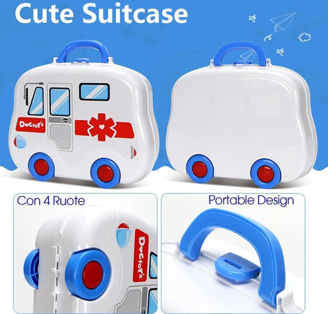 VALIGETTA DOTTORE PER BAMBINI GIOCATTOLO CON ACCESSORI KIT MEDICO PORTATILE 13PZ Giochi e giocattoli/Giochi d'imitazione e accessori di travestimento/Medico Trade Shop italia - Napoli, Commerciovirtuoso.it
