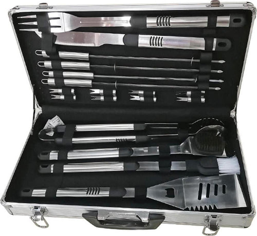Valigetta per barbecue accessori per BBQ in alluminio acciaio inox grigliata brace griglia
