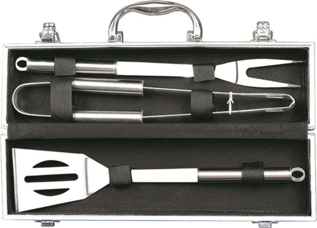 Valigetta per barbecue accessori per BBQ in alluminio acciaio inox grigliata brace griglia