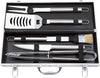 Valigetta per barbecue accessori per BBQ in alluminio acciaio inox grigliata brace griglia