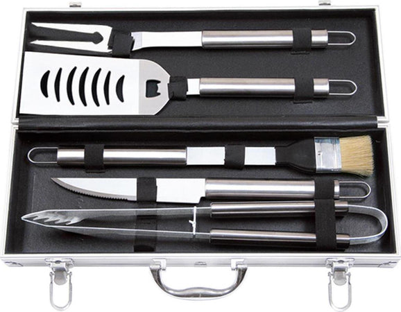 Valigetta per barbecue accessori per BBQ in alluminio acciaio inox grigliata brace griglia