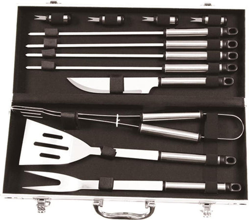 Valigetta per barbecue accessori per BBQ in alluminio acciaio inox grigliata brace griglia