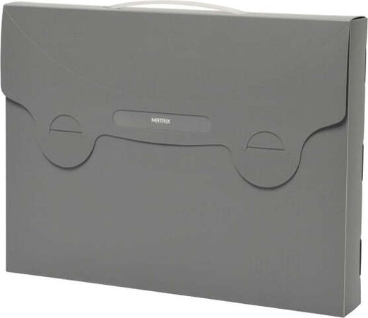 Valigetta porta documenti Matrix - dorso 5 cm - 38x29 cm - grigio - Favorit Cancelleria e prodotti per ufficio/Archivio ufficio e accessori per scrivania/Archivio ufficio/Cartelle/Cartelle portaprogetti e cartelle a tasca Eurocartuccia - Pavullo, Commerciovirtuoso.it