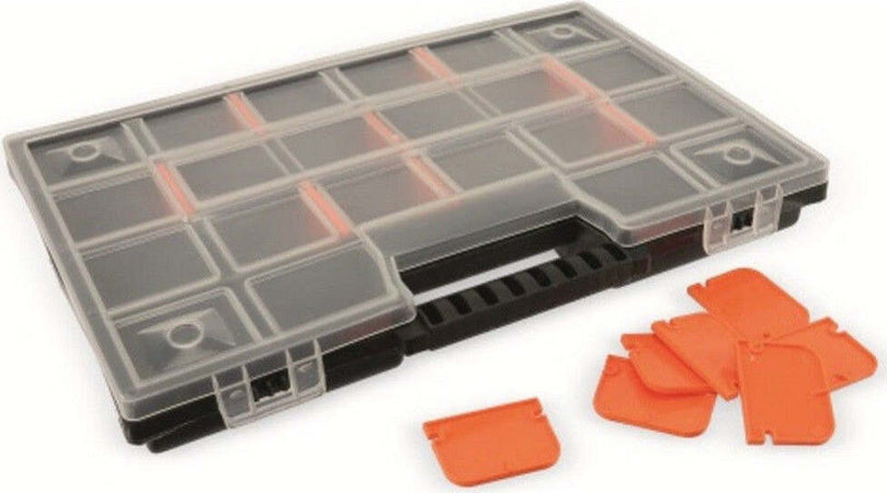 Valigetta Porta Minuteria Tool Box Ferramenta A Scomparti 28,5 X 19 X 3,5 Cm Fai da te/Organizzazione casa e magazzini/Organizzazione di utensili/Vaschette porta utensili Trade Shop italia - Napoli, Commerciovirtuoso.it