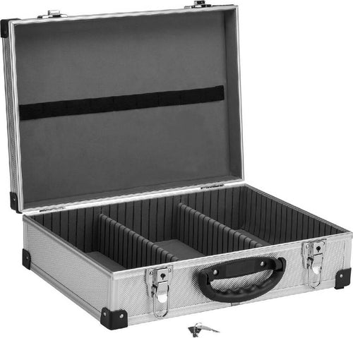 Valigetta-portautensili-realizzata-in-alluminio-e-formata-da-divisori-interni-42,5-x-30,5-x-12,5-cm