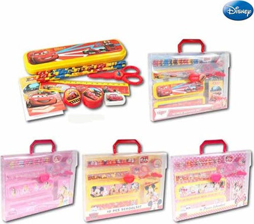 Valigetta-Scuola-Disney-Set-10-Pezzi-Modelli-Assortiti-Accessori-Bambini