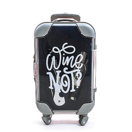 Set sommelier con 2 accessori in valigia in acciaio e plastica per decorazioni natalizie