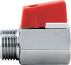Valvola a sfera mini con attacchi filettati e corpo in ottone cromato Giardino e giardinaggio/Attrezzi da giardino e attrezzature per l'irrigazione/Attrezzature per l'irrigazione/Rubinetti La Zappa - Altamura, Commerciovirtuoso.it