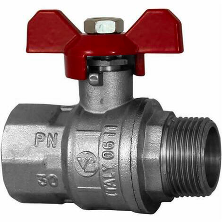 Valvola a sfera passaggio totale M-F 1/2" confezione da 3 pezzi