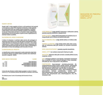 Vandel Latte Detergente Con Acido Mandelico , Biotina E Acido Linoleico Detergente Cutaneo Delicato Latte Detergente Adatto Ai Bambini 200 Ml Bellezza/Cura della pelle/Viso/Detergenti ed esfolianti/Creme e latte Vandel Dermocosmesi e Ricerca - Bologna, Commerciovirtuoso.it
