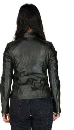 Vanessa---Giacca-Donna-Verde-in-vera-pelle