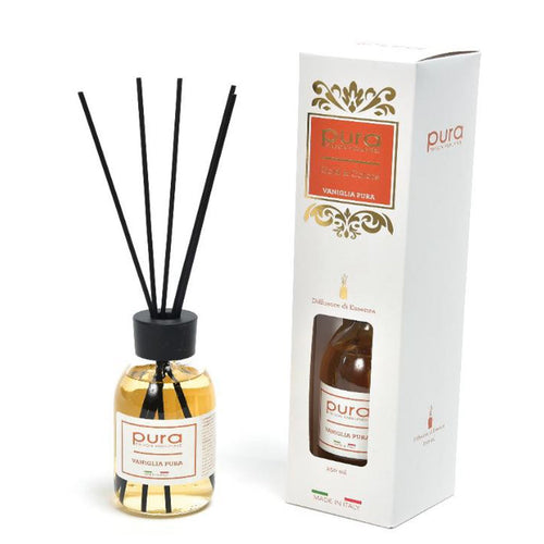 Diffusore di essenza Linea gold con bacchetti in cotone profumatore per ambienti da 250 ml