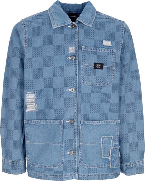 VANS-Giubbotto-Jeans-Donna-W-Mended-Check-Denim-Printed-Jacket-Denim-Stone-da-donna