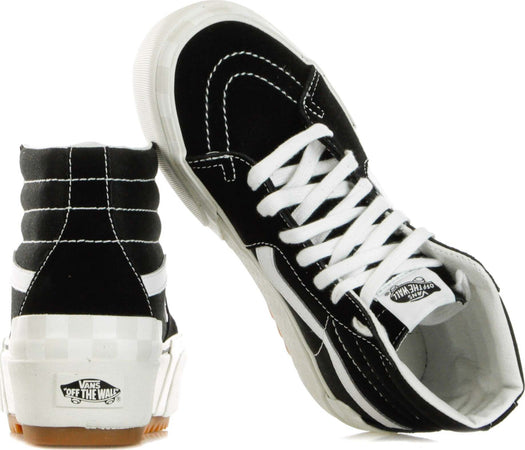 VANS-Scarpa-Alta-Donna-Sk8-hi-Stacked-Suedecanvas/black-da-donna