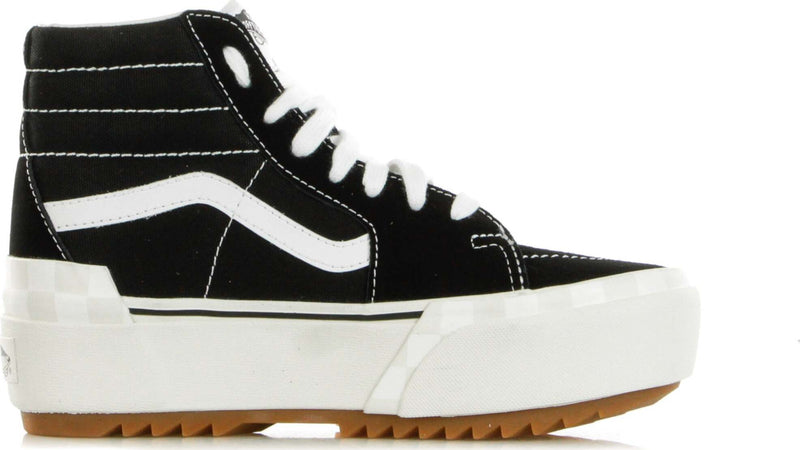 VANS-Scarpa-Alta-Donna-Sk8-hi-Stacked-Suedecanvas/black-da-donna