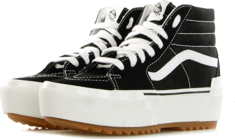 VANS-Scarpa-Alta-Donna-Sk8-hi-Stacked-Suedecanvas/black-da-donna
