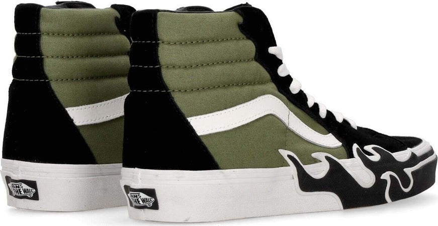 VANS-Scarpa-Alta-Uomo-Sk8-hi-Flame-Loden-Green-da-uomo