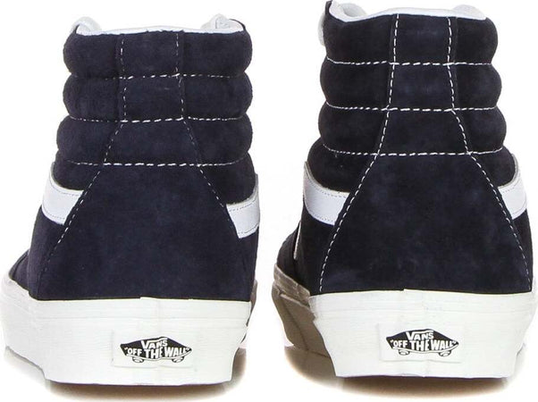 VANS-Scarpa-Alta-Uomo-Sk8-hi-(pig-Suede)-Mid-Blue/white-da-uomo