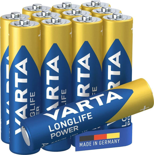 Varta Longlife Power High Energy Batteria Alcalina, Ministilo AAA Lr03  Confezione da 12 Pile