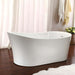 Vasca-da-bagno-free-Standing-Bianca-con-Piletta-e-Troppopieno-cm-170