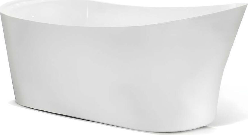 Vasca-da-bagno-free-Standing-Bianca-con-Piletta-e-Troppopieno-cm-170