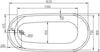 Vasca-da-bagno-free-Standing-Bianca-con-Piletta-e-Troppopieno-cm-170