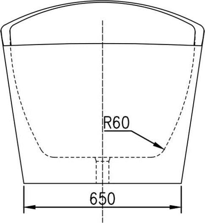 Vasca-da-bagno-free-Standing-Bianca-con-Piletta-e-Troppopieno-cm-170