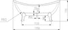 Vasca-da-Bagno-Free-Standing-da-Centro-Stanza-con-Piedini-cm-175