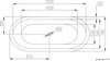 Vasca-da-Bagno-Free-Standing-da-Centro-Stanza-con-Piedini-cm-175