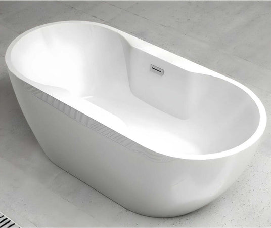 Vasca-Da-Bagno-Free-Standing-Forma-Ovale-Acrilico-Bianco-Lucido-170-cm