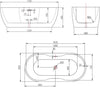 Vasca-Da-Bagno-Free-Standing-Forma-Ovale-Acrilico-Bianco-Lucido-170-cm