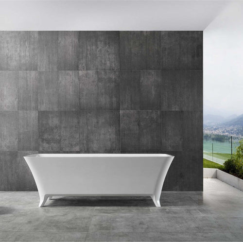 Vasca Da Bagno Free Standing Hannah Artificial Stone Bianco Opaco Matt Fai da te/Attrezzature per cucine e bagni/Attrezzature per bagni/Vasche da bagno/Vasca da bagno giapponese Ogomondo - Martina Franca, Commerciovirtuoso.it