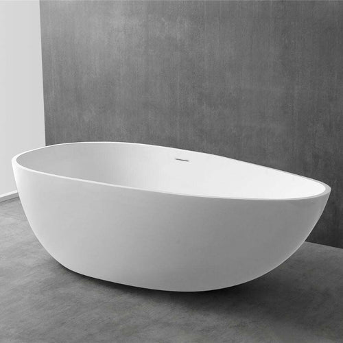 Vasca Da Bagno Free Standing Lisa Artificial Stone Bianco Opaco Matt Fai da te/Attrezzature per cucine e bagni/Attrezzature per bagni/Vasche da bagno/Vasca da bagno giapponese Ogomondo - Martina Franca, Commerciovirtuoso.it